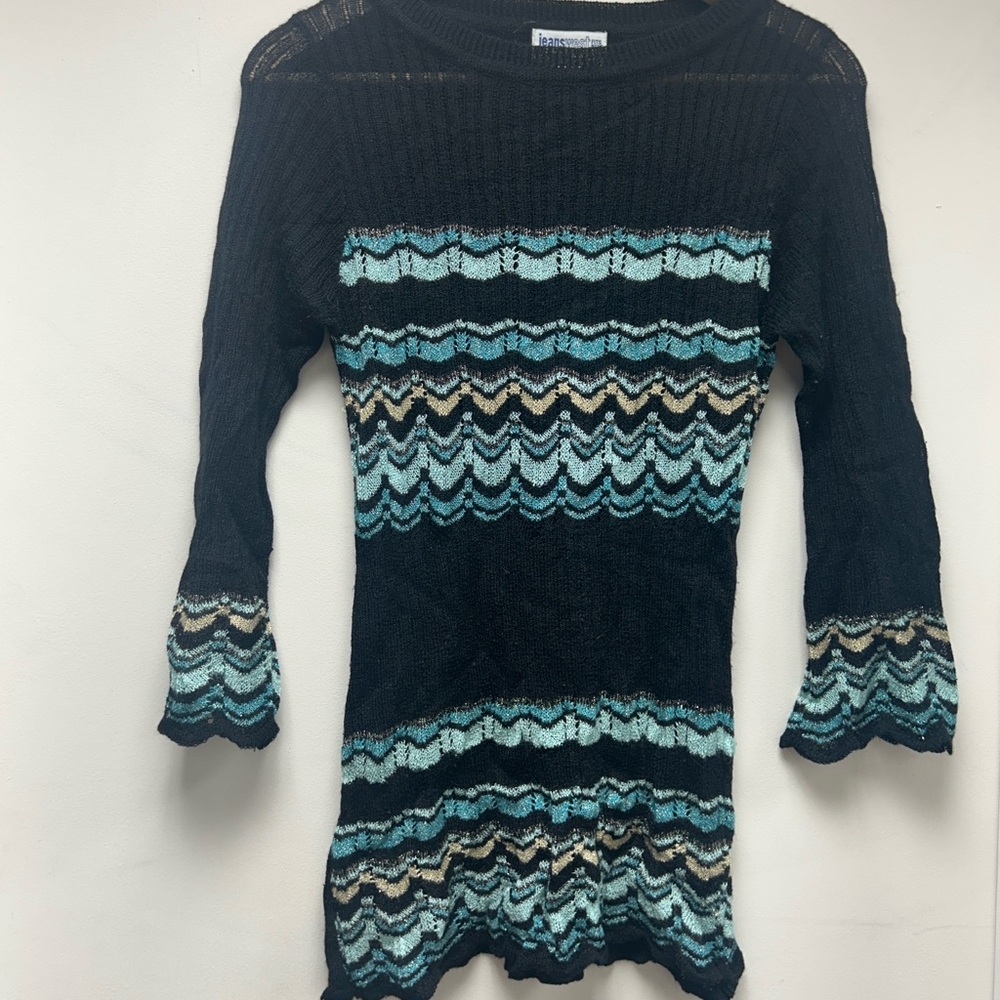 Gorgeous Y2K Bell Sleeves Scallop Trim Sweater